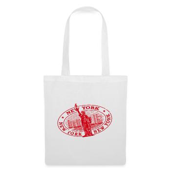 Badge de timbre souvenir de voyage de New York USA Sticker - Sac en tissu - blanc - Devant