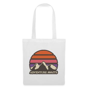 Mountains in retro sunset - Tote Bag - white - Front