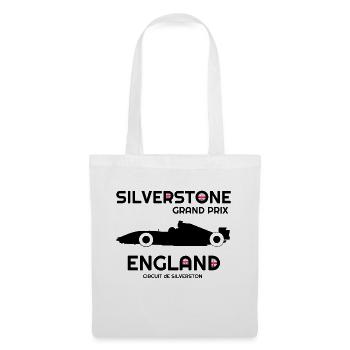 Silverstone, , England, britische Flagge - Stoffbeutel - Weiß - Vorne