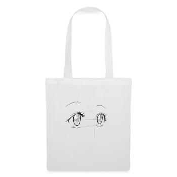 Manga sketchy eyes - Tote Bag - white - Front