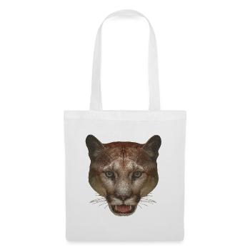 beautiful animal motifs, mountain lion face - Tote Bag - white - Front