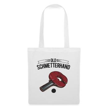 Old Schmetterhand Design für Tischtennisspieler - Stoffbeutel - Weiß - Vorne