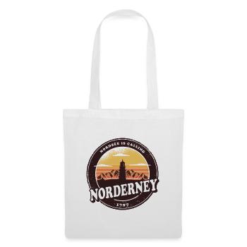 Norderney Sunset Lighthouse Design / Gift Idea - Tote Bag - white - Front