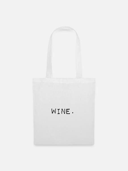 Wein-Word-Label-Maker-Stil - Stoffbeutel - Weiß