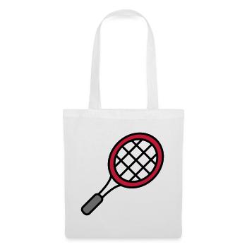 Raquette de tennis - Sac en tissu - blanc - Devant