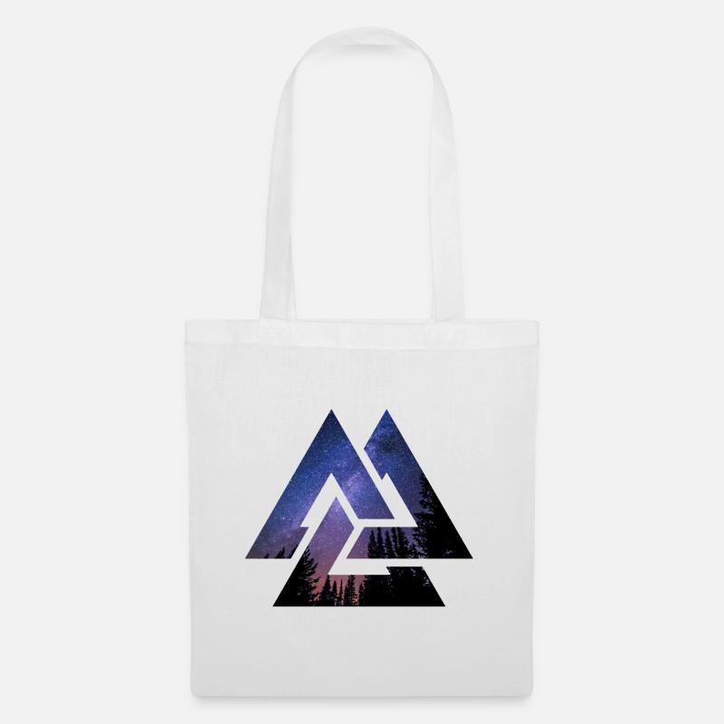 Valknut Symbol Wikinger - Stoffbeutel - Weiß