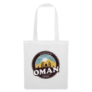Oman Vintage Moschee Design - Stoffbeutel - Weiß - Vorne