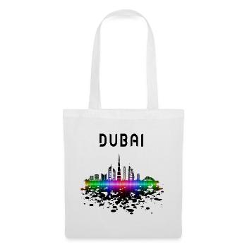 Dubai Skyline Splash Design / Geschenk - Stoffbeutel - Weiß - Vorne