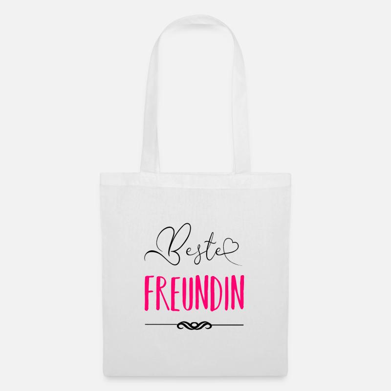 Beste Freundin - Stoffbeutel - Weiß