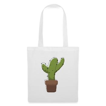 Cactus in a pot – graphic illustration - Tote Bag - white - Front