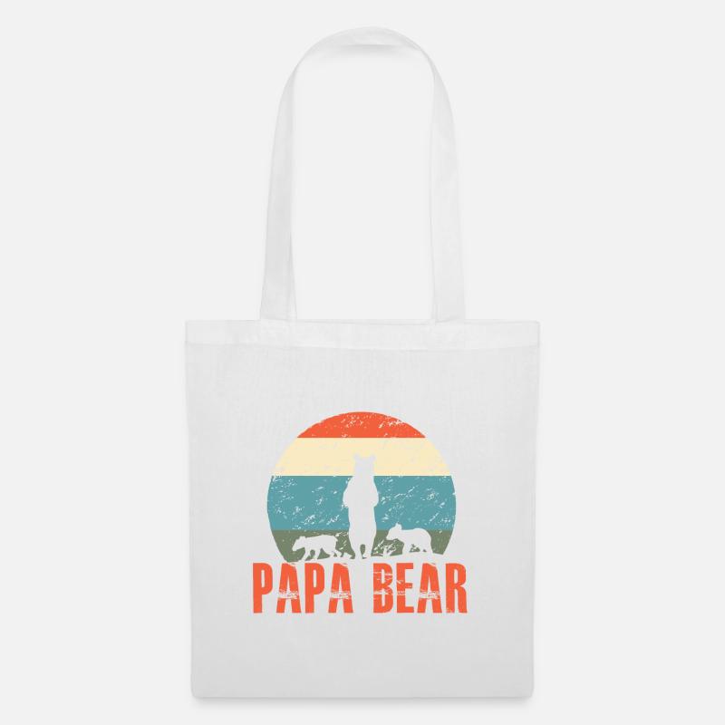 Papa bear - Stoffbeutel - Weiß