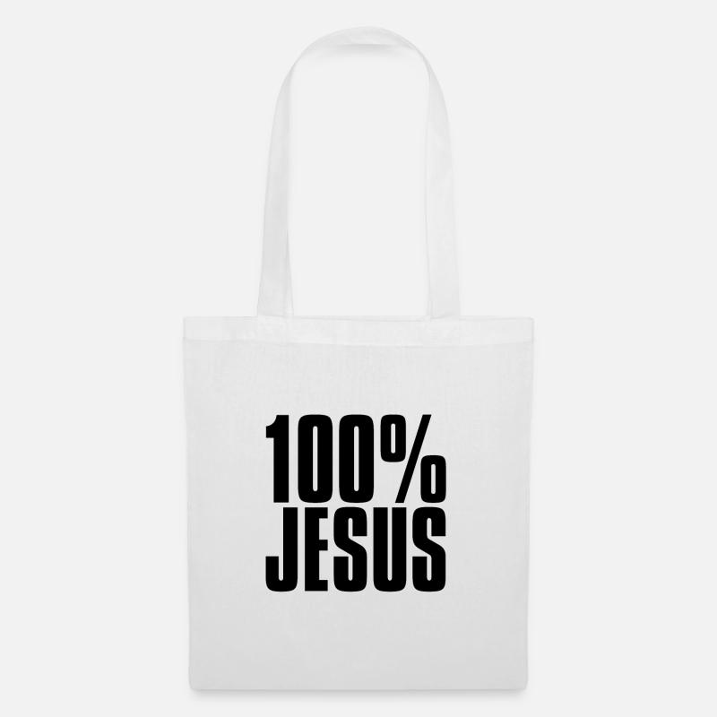 100% JESUS - Stoffbeutel - Weiß