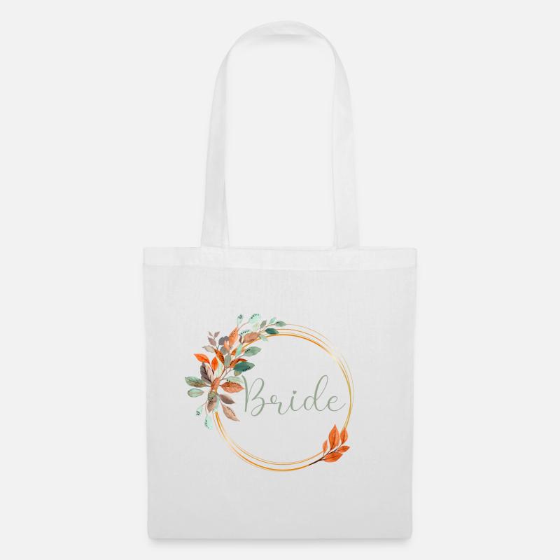 Orange Eucalyptus - Bride - Tote Bag - white