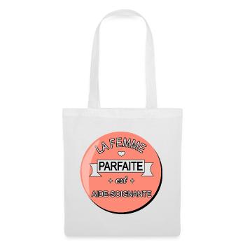 Parfaite aide soignante ! cadeau aide soignante - Sac en tissu - blanc - Devant