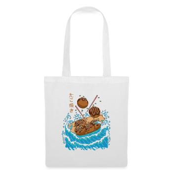 Takoyaki dans la vague - Sac en tissu - blanc - Devant