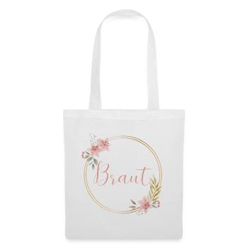 Beautiful Boho Flower - Braut - Stoffbeutel - Weiß - Vorne