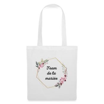 team de la mariée demoiselles d'honneur EVJF - Sac en tissu - blanc - Devant