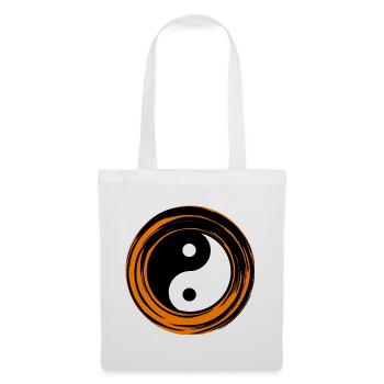 Yin-Yang orange - Stoffbeutel - Weiß - Vorne