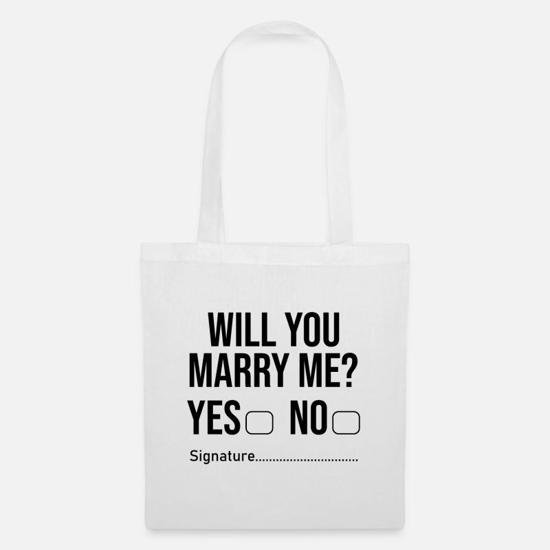 Will you Marry Me? - Tote Bag - white