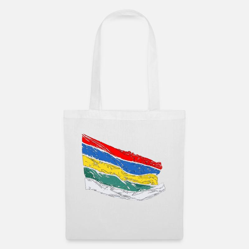 Drapeau Terschellinger - Drapeau de Terschelling - Sac en tissu - blanc