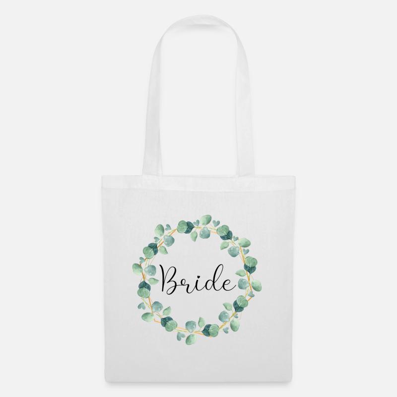 Eukalyptus Boho - Bride - 10 - Stoffbeutel - Weiß