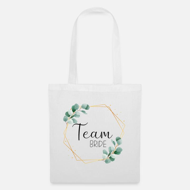 Eukalyptus Blätter - Team Bride - 11 - Stoffbeutel - Weiß