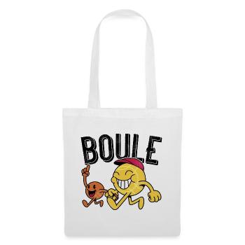 Boule de pétanque avec des cochons aller à la pétanque - Sac en tissu - blanc - Devant