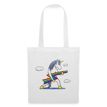 Rainbow Rock – Unicorn with Rainbow Lightning - Tote Bag - white - Front