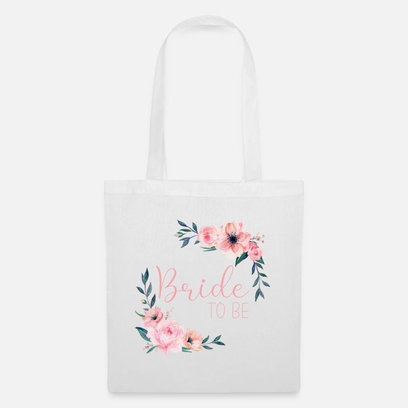 Rose Frame - Bride to be - Tote Bag - white