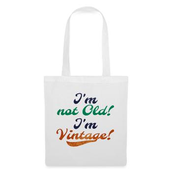 Alt Vintage Retro Statement - Stoffbeutel - Weiß - Vorne