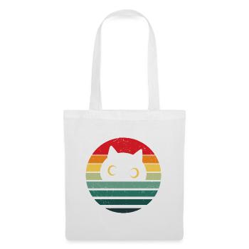 Retro Cat Vintage Cat Cat Lover - Sac en tissu - blanc - Devant