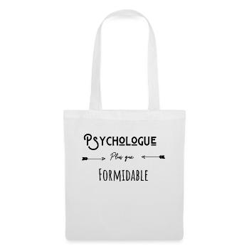 Psychologue plus que formidable cadeau humour - Sac en tissu - blanc - Devant