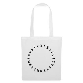 Rune alphabet in circle Symbols - Tote Bag - white - Front