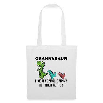 Drôle de déclaration de grand-mère grand-mère dinosaure - Sac en tissu - blanc - Devant