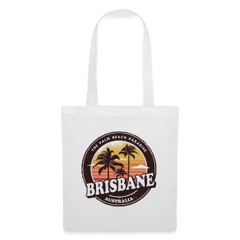 Brisbane Australien Vintage Beach Design - Stoffbeutel - Weiß - Vorne