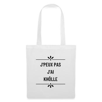 Je peux pas j ai khôlle - Sac en tissu - blanc - Devant
