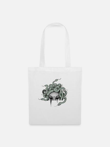 Medusa Gorgon Tattoo - Tote Bag - white