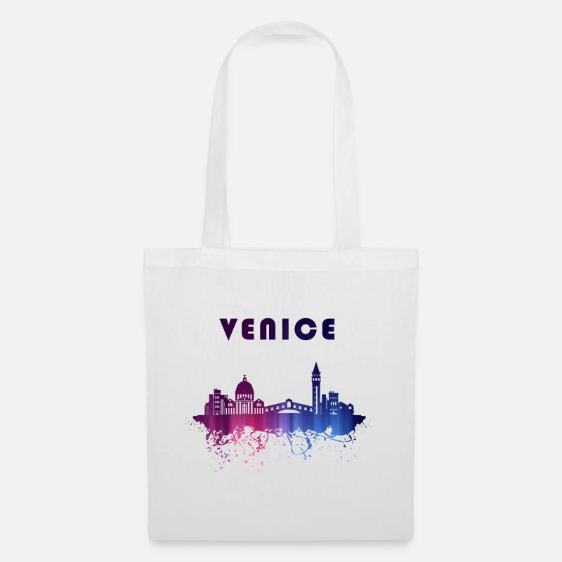 Venedig Skyline Splash Design - Stoffbeutel - Weiß