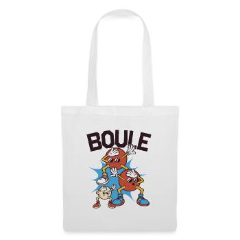 Tenue de pétanque boule pour boule bouler - Sac en tissu - blanc - Devant
