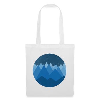 Snowy Mountains Minimalist Night Style - Tote Bag - white - Front