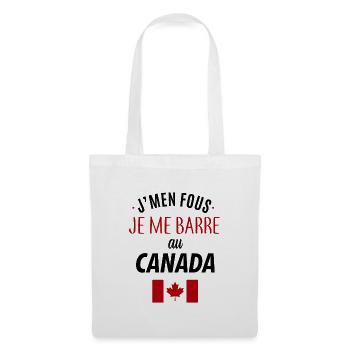 J'men fous je me barre au canada - Sac en tissu - blanc - Devant