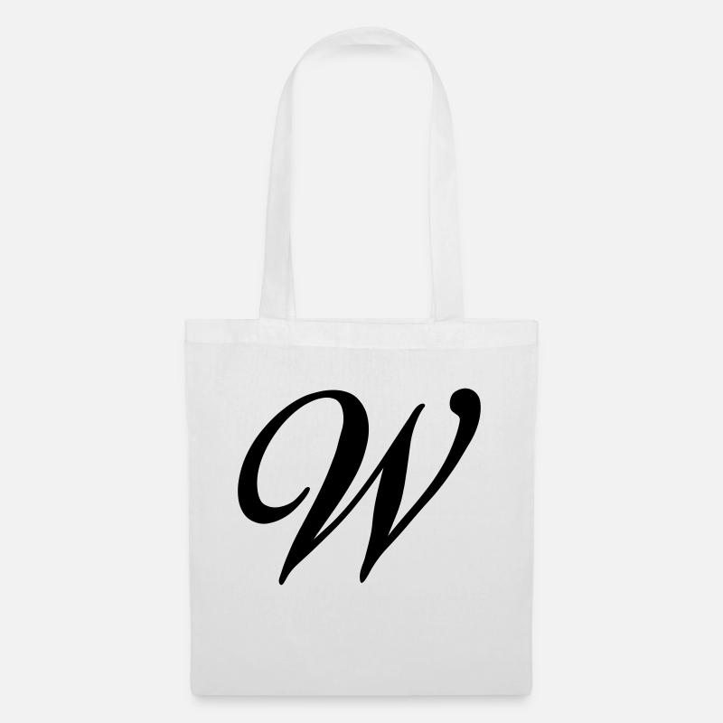 W - Tote Bag - white