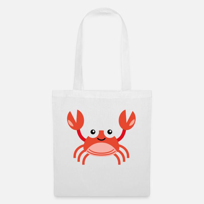 Krabbe Crab Vektor Vector - Stoffbeutel - Weiß