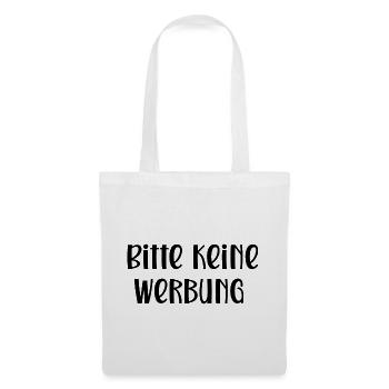 Bitte keine Werbung - Stoffbeutel - Weiß - Vorne