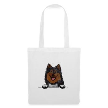 Finnish Lapphund Dog for Peeking Dog Lovers - Tote Bag - white - Front