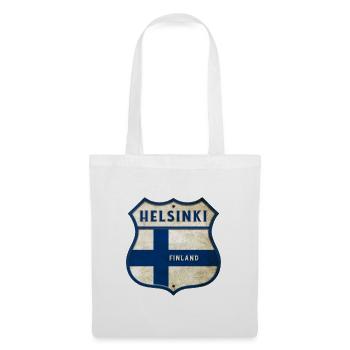 Helsinki Finland coat of arms design - Tote Bag - white - Front