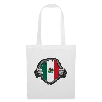 Mexiko Flaggen Design - Stoffbeutel - Weiß - Vorne