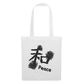 schattiertes Chinesisches Zeichen Frieden, kanjis - Stoffbeutel - Weiß - Vorne