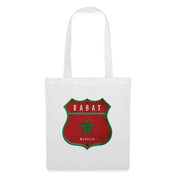 Rabat Maroc Armoiries Drapeaux Design - Sac en tissu - blanc - Devant