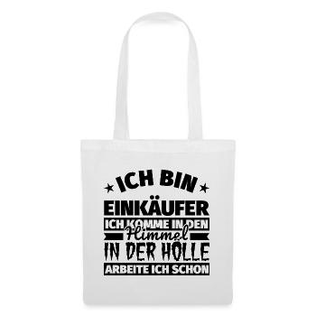 Einkäufer Geschenk lustig Himmel Hölle - Stoffbeutel - Weiß - Vorne